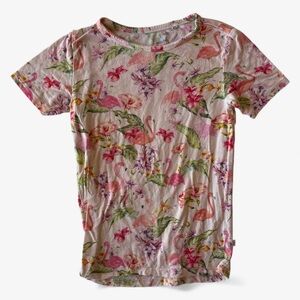 Posh Peanut Bamboo Flamingo Floral Pajama Top 5T - Bamboo Soft Lightweight